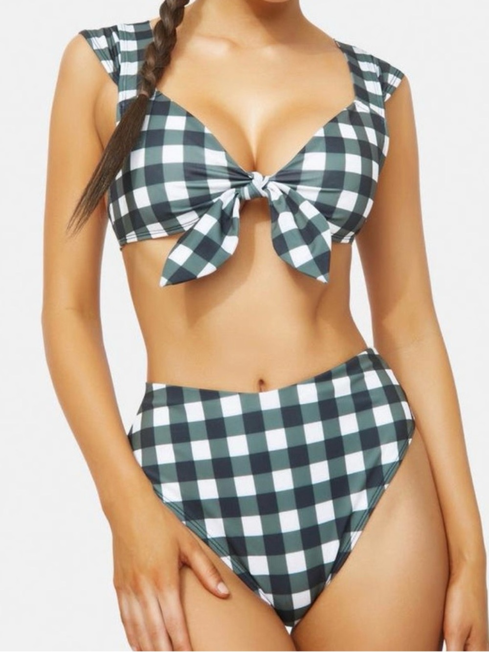 BNWOT Current Mood Remember Me Gingham Bikini Set
